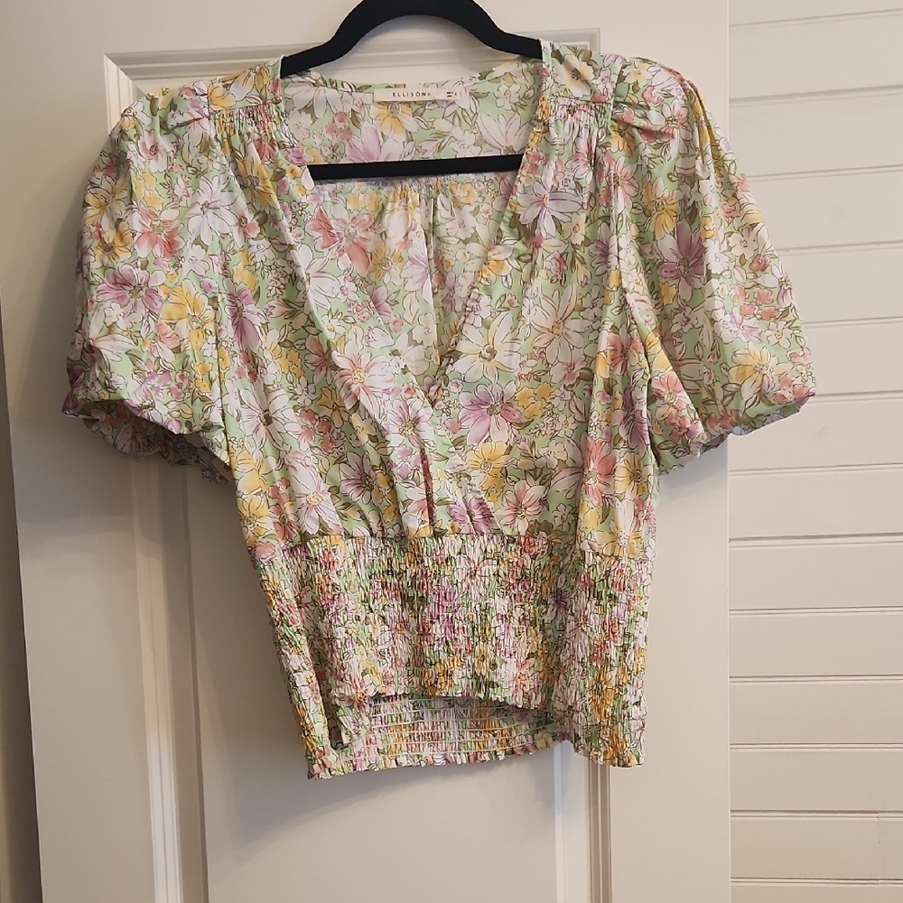 Ellison Floral V-Neck Blouse